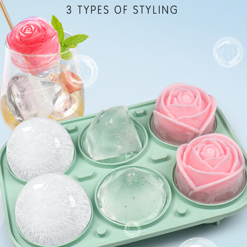 3d rosa diamante redondo molde - Kitchen Appliances Holder avaliação e preço